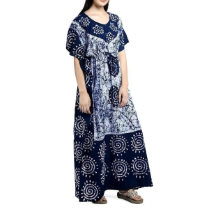 Ukal Cotton Regular Printed Round Neck Floor Length Nighty Night Gown Maxi