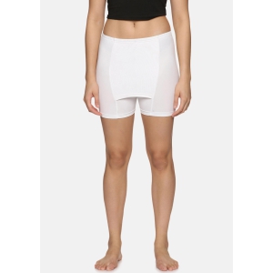 Front Double Layer Stretchable Lounge shorts ny48-White / Medium