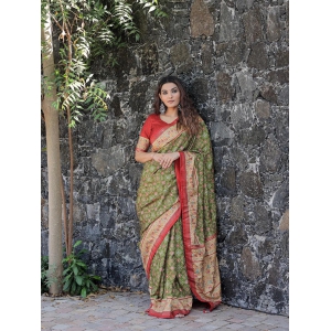 Fantastic Light Green Color Dola Silk Saree