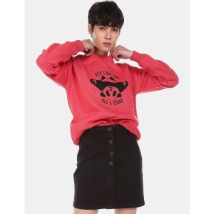 Sugr Polyester Red Non Zippered Sweatshirt - None