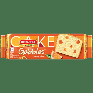 Britannia Gobbles Orange Bites Cake, 3X50 G Multipack