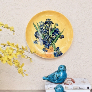 Irises Wall Plate-Large: 26 Cm