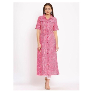 fabbibaprints-pink-cotton-blend-womens-a-line-kurti-pack-of-1-m