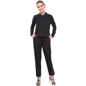 Porsorte Jumpsuit with metal hot fix details-XL / BLACK