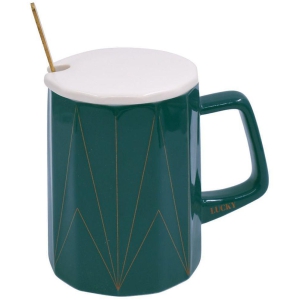 Kookee - Green Ceramic Coffee Mug ( Pack of 1 ) - Green