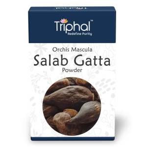 Salab Gatta Powder - Salam Gattha  Churn - Orchis Mascula | Pure & Natural Powder by Triphal