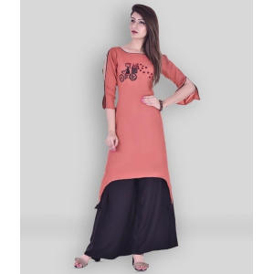 Maquien Peach Rayon Asymmetrical Kurti - 4XL