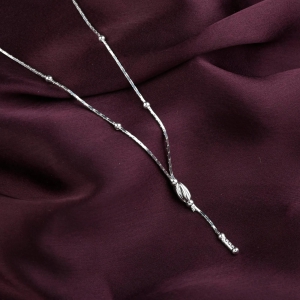 Silver Depika Padukone drop necklace chain