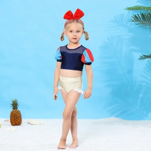 Princess Tankini with crop top and high rise shorts-110 (3-4yr)