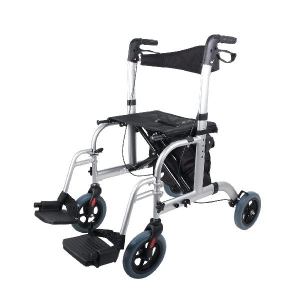 Entros Aluminium Rollator Walker Push Chair Grey 1 Nos