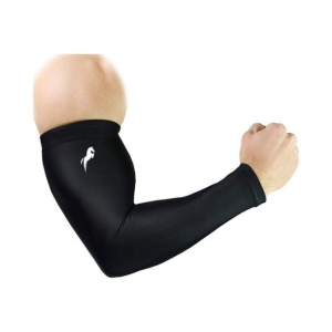 UV Protection Cooling Elbow Sleeves,Arm Sleeves for Men & Women. Perfect for Cycling, Driving, Running, Basketball, Football & Outdoor Activities - Black 1 Pair - Free Size