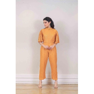 Designer Yellow ochre color Jumpsuit-L