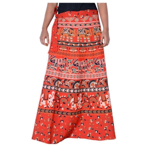 Sttoffa Cotton Wrap Skirt - Orange - 28