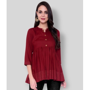 god-bless-maroon-rayon-womens-tunic-pack-of-1-l