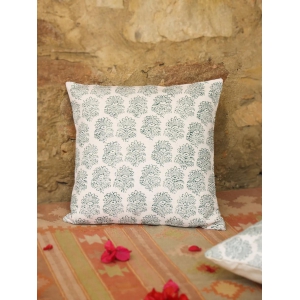 Cotton Green Colour Ethnic Motifs Cushion Covers-(18