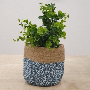 10 Inch Blue Classy Jute Planters