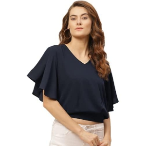 One femme Women Solid Flared Sleeves Top