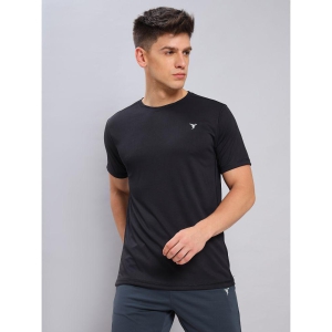 Technosport Black Polyester Slim Fit Men's Sports T-Shirt ( Pack of 1 ) - None