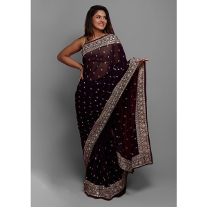 estela-black-georgette-saree-with-blouse-piece-pack-of-1-black