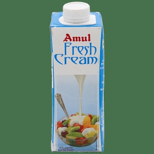 Amul Fresh Cream - 25% Milk Fat Low Fat, 250 Ml