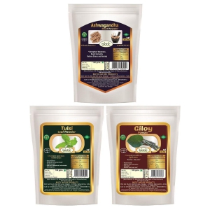 Biotic Ashwagandha, Giloy and Tulsi Powder for Immunity Powder 300 gm Pack of 3