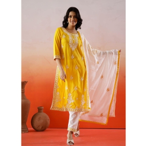 Premium Chicken Embroidery Kurta Set-S