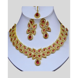 Costume Necklace set-ROSEPINK