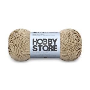 DK Mercerised Cotton Yarn by Hobby Store - Beige Powder - 303