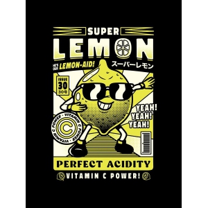 Super Lemon Tshirt-Large / Black