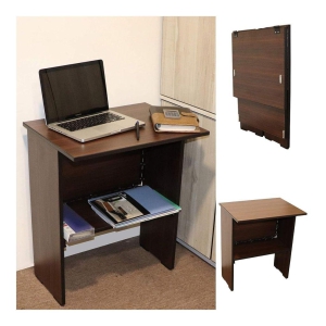 SPACECRAFTS ENGINEERED WOOD OFFICE DESK; STUDY DESK ; FOLDING DESK (WENGE FINISH,WENGE)