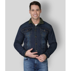 nuevosporta-green-denim-regular-fit-mens-denim-jacket-pack-of-1-none