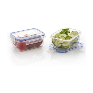 HOMETALES Plastic Multi-Purpose Food Container, 500ml (2U) - Transparent