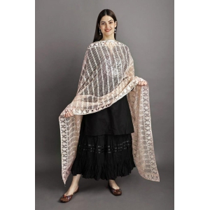 Fairy-Tale Heavy Embroidered Net Dupatta With Paisley