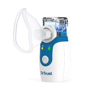 Dr Trust USA 404 Portable Ultrasonic Mesh Nebulizer Machine Cool Mist Inhaler White 1 Nos