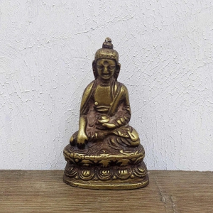 Abhaya Sitting Buddha Brass Statue Size 3.5 x 2.5 x 5.6 cm