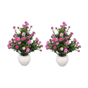 BAARIG - Purple Daisy Artificial Flower ( Pack of 2 )