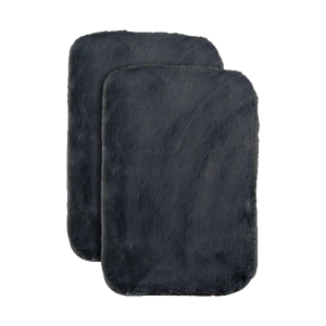 38X58 CM Rabbit Fur Plain Bathmat Online | Crown Home-Set Of 4 / Dark Brown