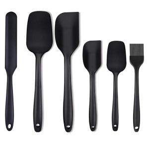 Spatula Sets of 6 Pcs Made of 100% Food Grade Silicone One Piece Design Seamless Heat-Resistant Spatula Perfect for Cooking, Baking and Mixing
