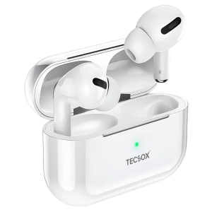 Tecsox TecPod Airbuds Bluetooth Bluetooth Earphone In Ear Powerfull Bass White