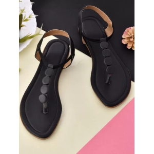 Women Black Flats Sandal