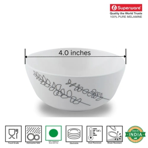 SUPERWARE, MELAMINE - BREEZE | 6 Nos.-4.0 inches | Bowl