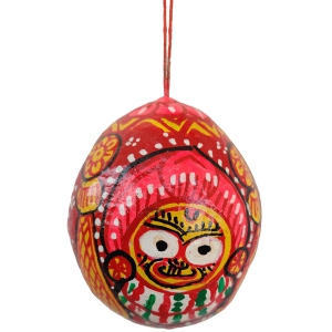 coconut-pattchitra-painting-of-lord-jagannadh-hanging-wall-decor-and-vastu-multi-color