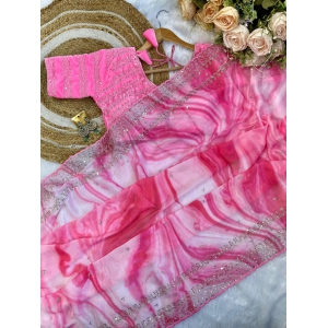 Awesome Rangoli Silk Pink Color Saree