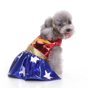 Dog Clothes| Wonder Woman Pet Costume | Sizes and Colours Available| Claws N Paws-XS