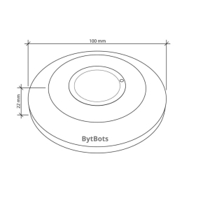 BytBots® Microwave/Radar Sensor Light Switch | 360 Degree PIR Motion Sensor | Occupancy Body Motion Detector | Ceiling / Surface Mount (White)