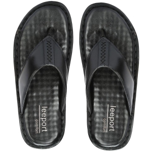 Leeport - Black Mens Thong Flip Flop - None