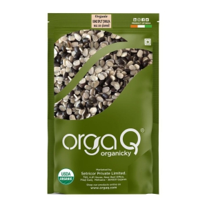 OrgaQ Organicky Organic Urad Split Chillka Dal - 500 Grams