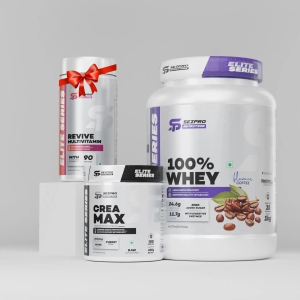 Sezpro Nutrition 100% Whey Protein + Crea Max Creatine-1kg + 400g / Coffee / Unflavoured