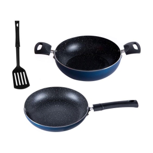 HomePro Non-Stick Set, Kadai 24.5 cm, Fry Pan 23 cm (Pack of 2)