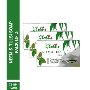 GLOBUS NEEM & TUSLI SOAP PACK OF 3
